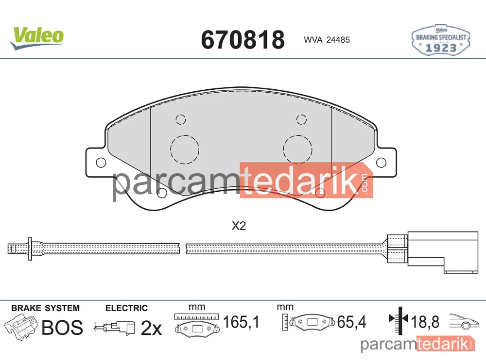 670818 | Fren Balatası — Ford Transit, Ford Transit Tourneo